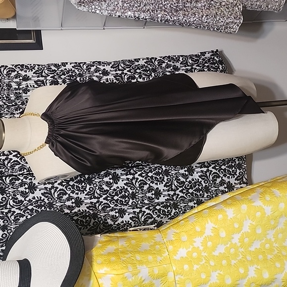 Cache Brown Silk halter solid top - Picture 3 of 7